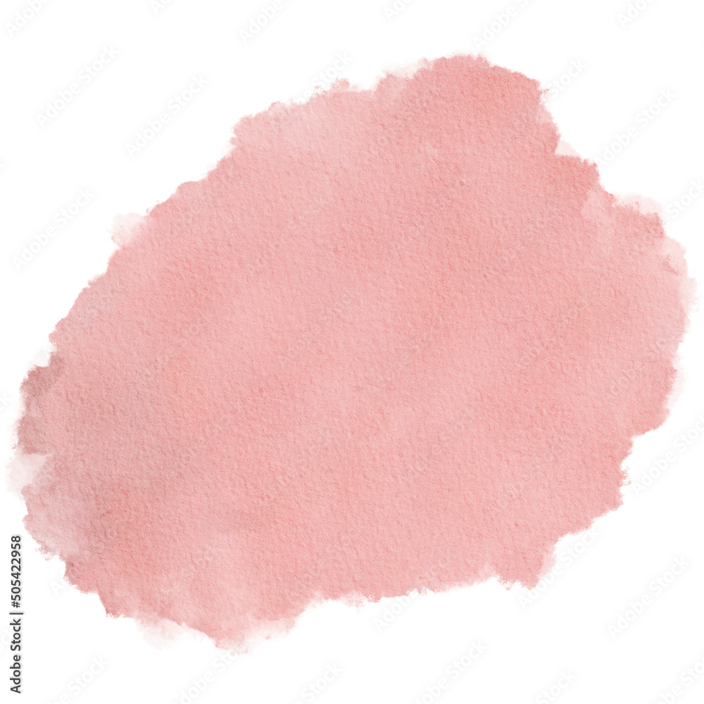 Rose Gold Pink Watercolor Paint Stain Background Circle