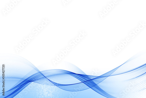 Abstract blue wave vector background for brochure design project, website, flyer.