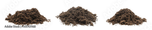 set pile peat moss or soil isolated	 photo