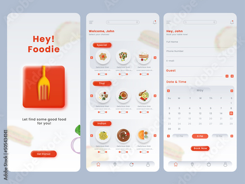 Foodiez Restaurant App UI Kit For Publishing.