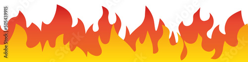 fire flames banner - vector illustration