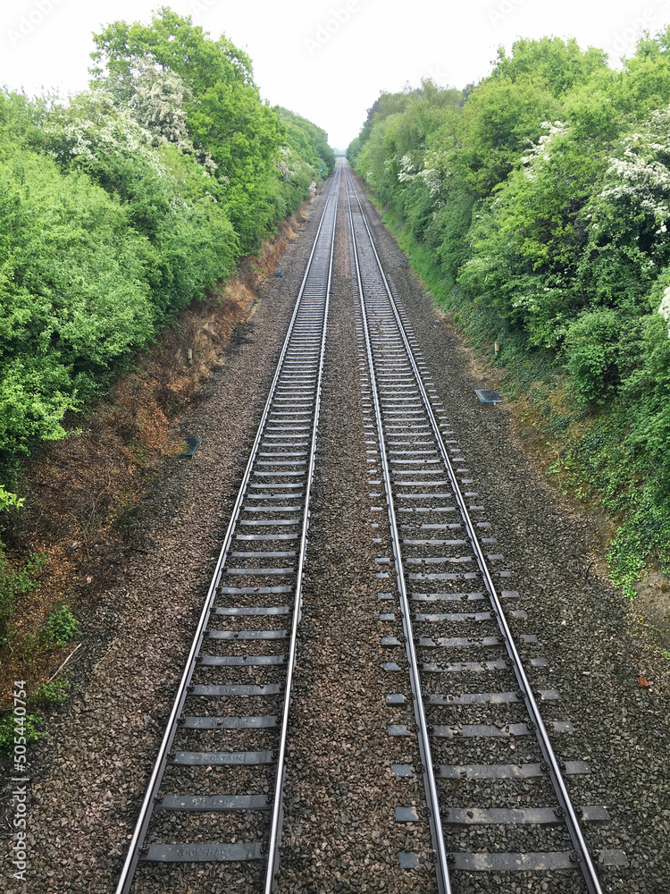 Rural railway tracks