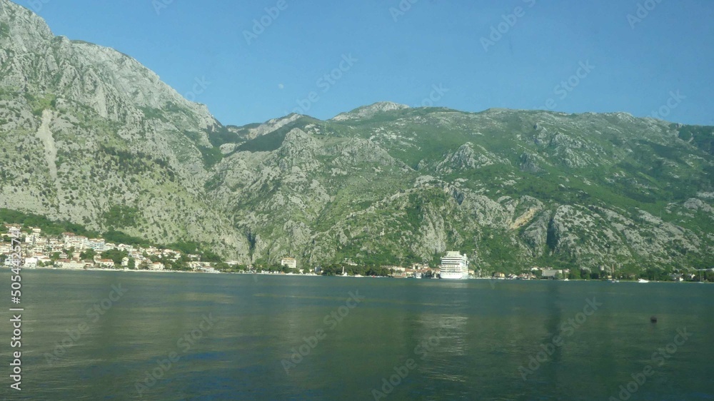 Bay of Kotor on the outskirts of Kotor - Montenegro - Balkans - Montenegro - May 2022