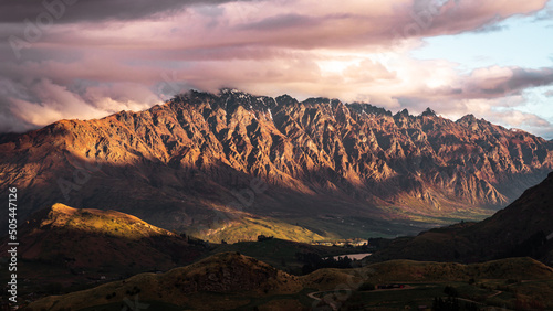 sunset in the mountains