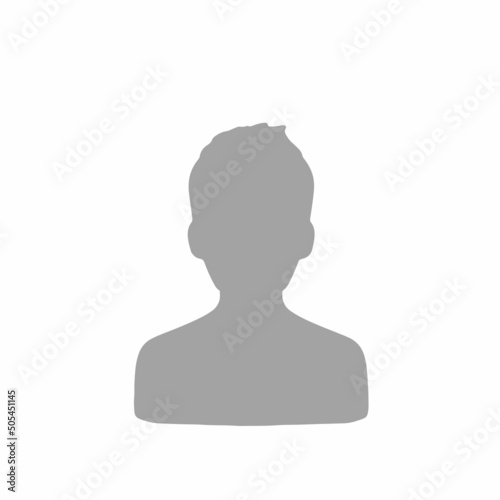男性シルエット　短髪ツーブロック