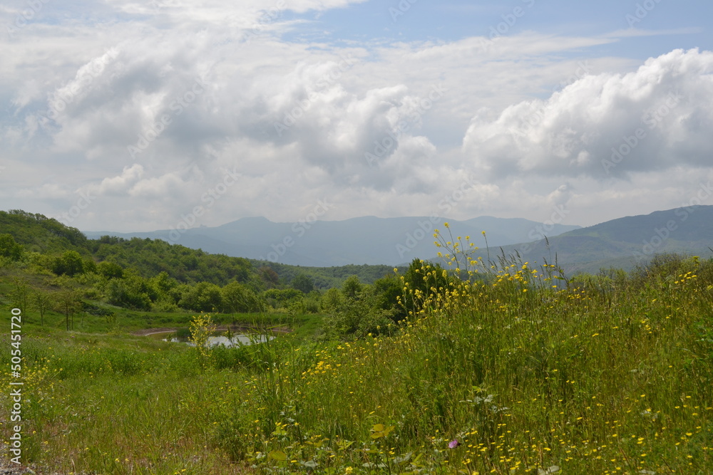 Φωτογραφία Landscape with clouds. Beautiful nature photo.