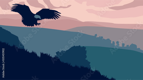 eagle in the mountains © Raditya