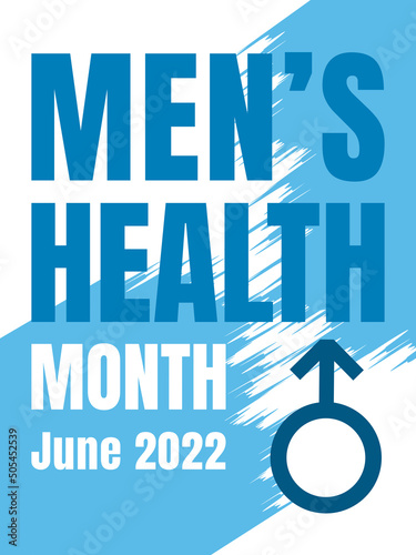 Men's Health Month background Poster, card, banner, design. Vector illustration eps 10