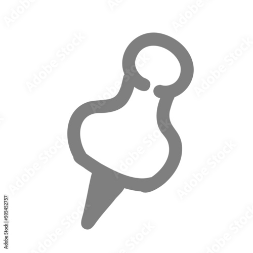 押しピン　アイコン　ラフな手描き風
