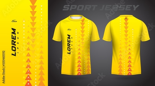 yellow t-shirt sport jersey design