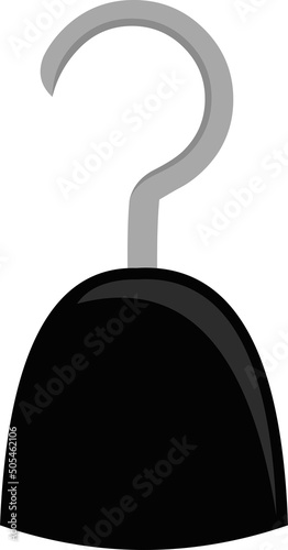 Vector illustration of a hook as part of a pirate hand