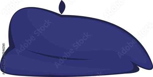 Vector illustration of a blue beret