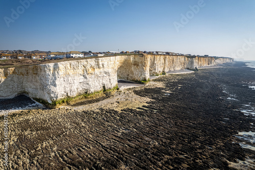Beautiful shot of Saltdean chalk cliffs in Brighton photo
