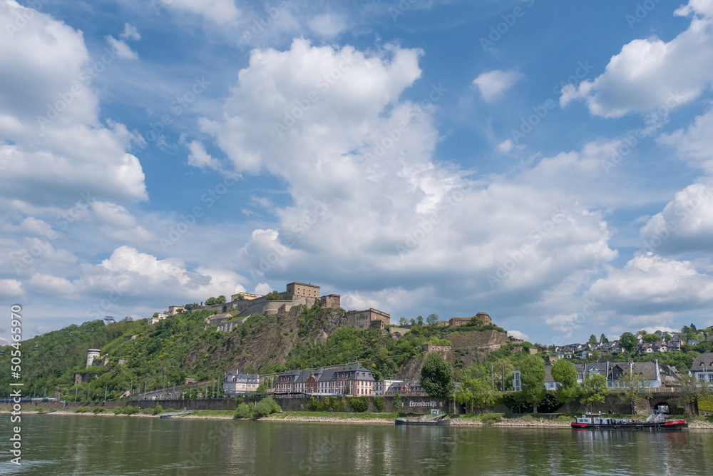 Blick auf die Festung Ehrenbreitstein, Koblenz