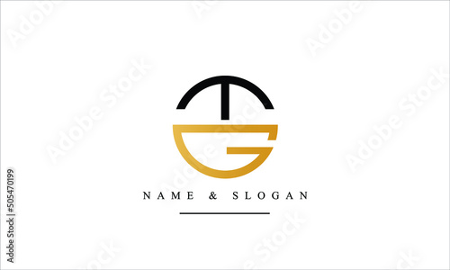 TG, GT, T, G abstract letters logo monogram