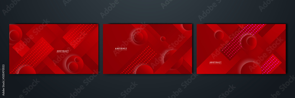 Fototapeta premium Abstract red vector background with stripes