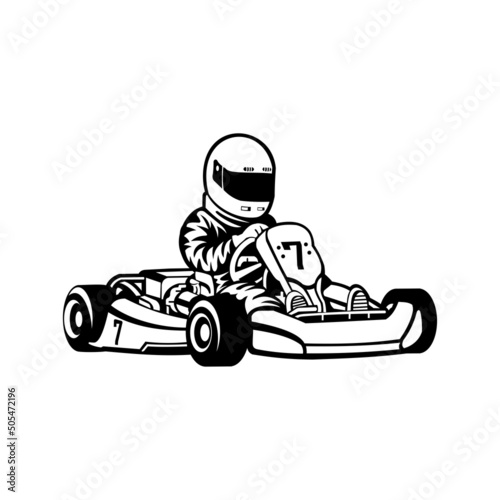 kart racer vector isolated on white