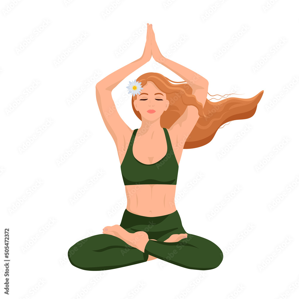Yoga. Girl in lotus position. Yoga. Girl in lotus position.