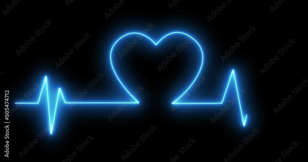 Animation of cardiograph over black background Animation of cardiograph over black background