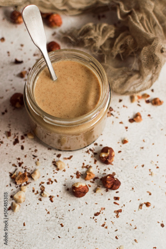 homemade hazelnut butter in the jar