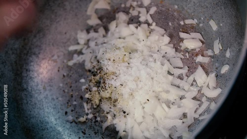 onion garlic sautee salt and pepper