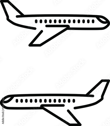 Plane icon set. Airplane icon vector. Flight transport symbol. Travel illustration