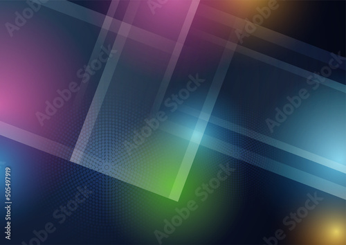 Abstract colorful background banner with geometric shapes
