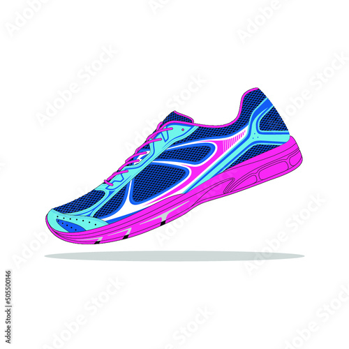 Vector of a sneaker isolated on a white background