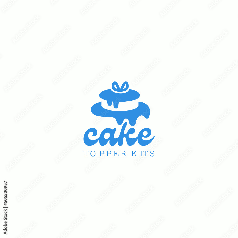 cake logo, cake topper kits logo Stock Vector | Adobe Stock