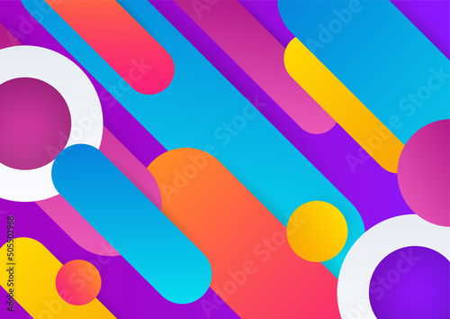 Modern gradient abstract geometric vivid vibrant colorful design background banner