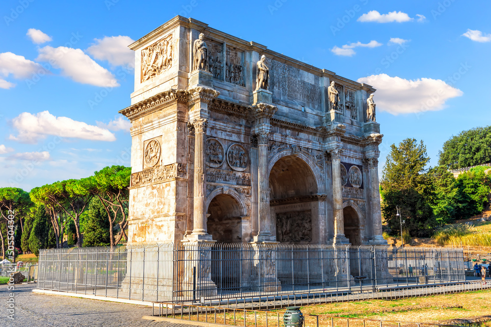 The Arch of Constantine ancient triumphal arch, Rome, Italy