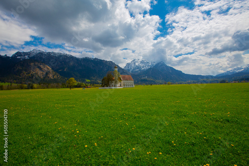 St. Coloman church in Neuschwanstein Alps by Munich, Germany photo