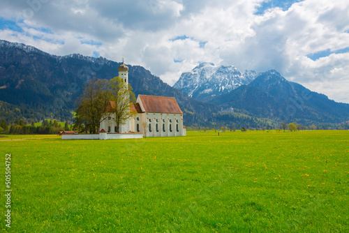St. Coloman church in Neuschwanstein Alps by Munich, Germany photo