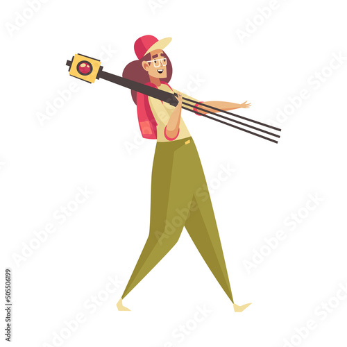 Happy Female Geologist Composition