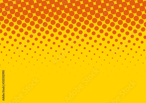 Superhero pop art background yellow and orange color design in retro comic book style, vector illustration