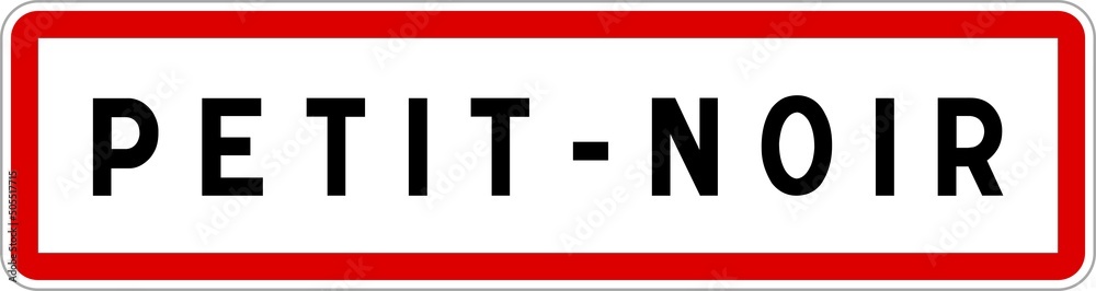 Panneau entrée ville agglomération Petit-Noir / Town entrance sign Petit-Noir