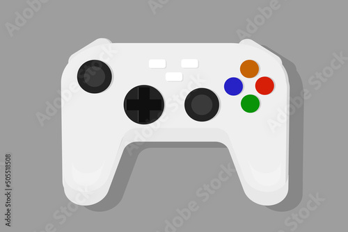 joystick gamepad for game video console white color object on the background