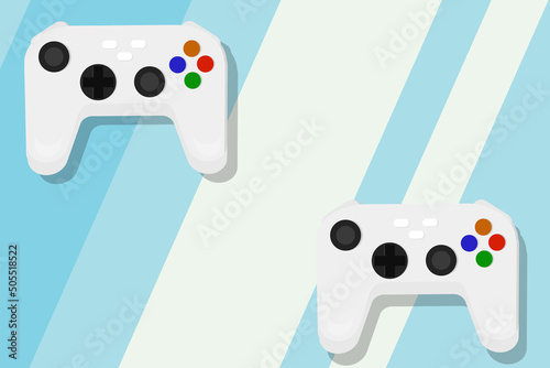 joystick gamepad for game video console white color object on the background
