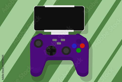 joystick gamepad with mobile phone screen for games portable