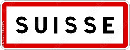 Panneau entrée ville agglomération Suisse / Town entrance sign Suisse