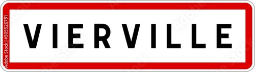 Panneau entrée ville agglomération Vierville / Town entrance sign Vierville photo