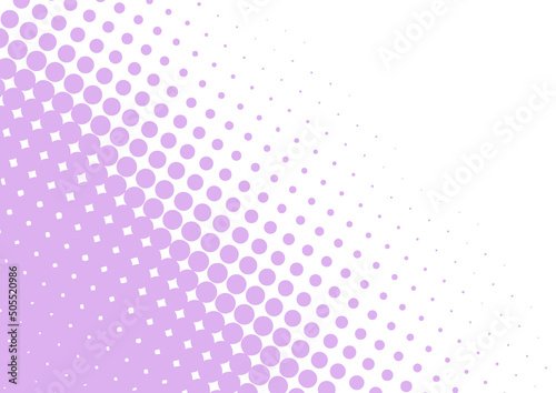 Fun purple and white dotted pop art background in retro comics style, vector