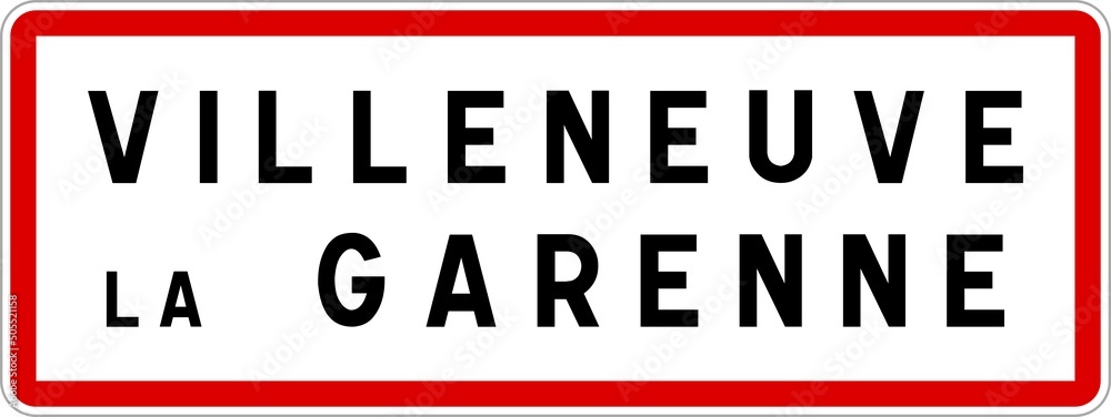 Εκτύπωση καμβά Panneau entrée ville agglomération Villeneuve-la-Garenne / Town entrance sign Vi