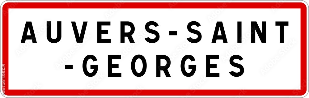 Panneau entrée ville agglomération Auvers-Saint-Georges / Town entrance sign Auvers-Saint-Georges Panneau entrée ville agglomération Auvers-Saint-Georges / Town entrance sign Auvers-Saint-Georges