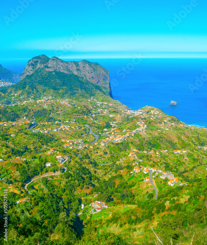 Maderia village mountains o...