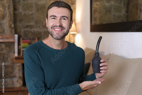 Man giving tips for a good hygiene photo