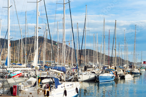 Marina yachts mountains sto...