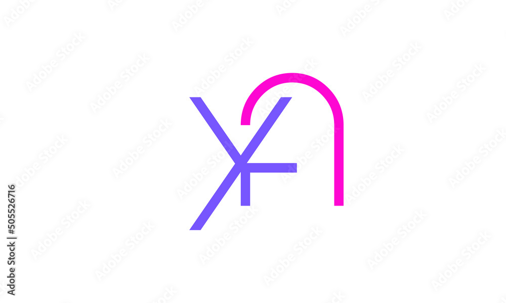 Alphabet letters Initials Monogram logo NY, YN, Y and N - obrazy, fototapety, plakaty 