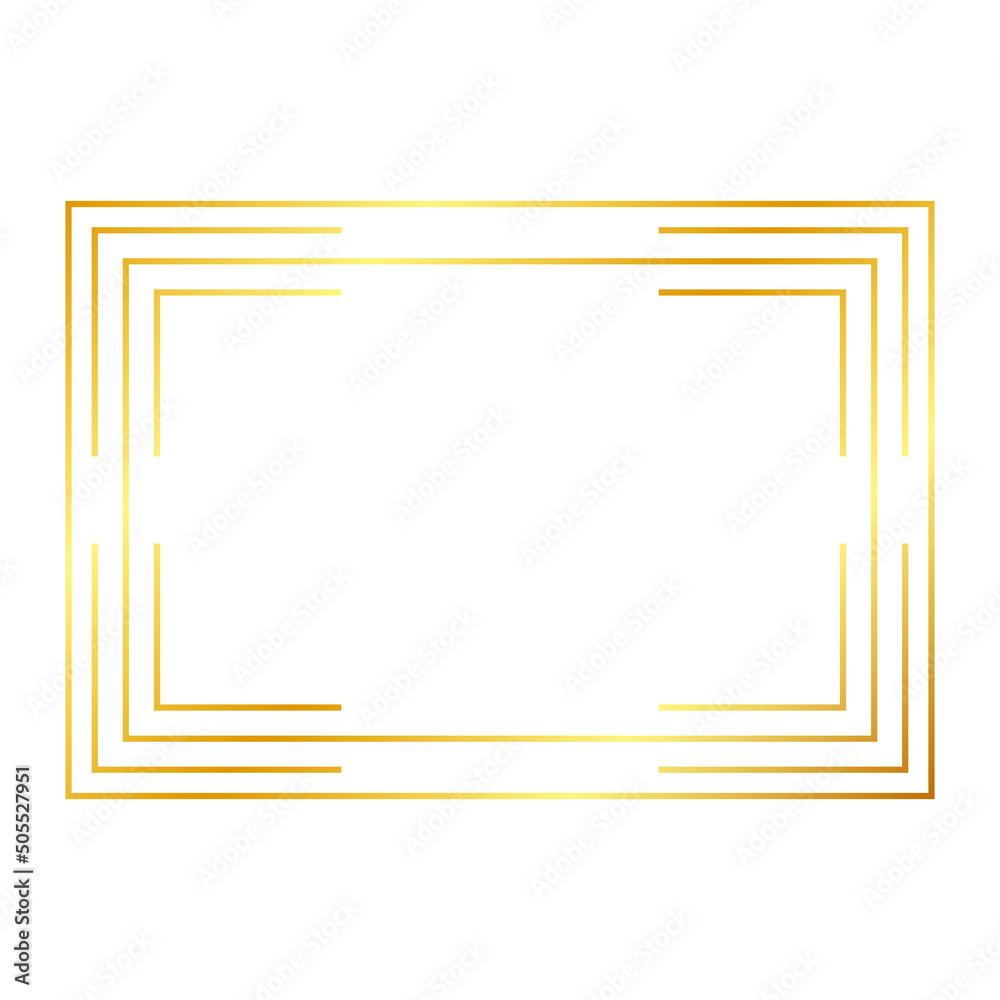 gold line rectangle frame Stock Illustration | Adobe Stock