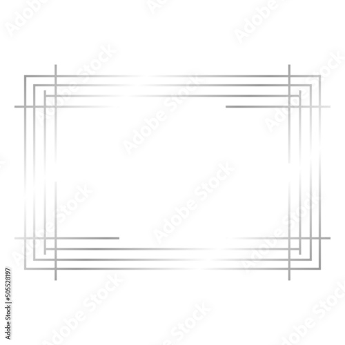 silver line rectangle frame 